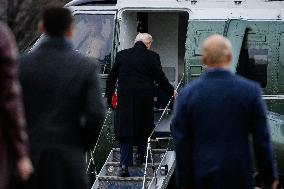 DC: President Trump Departs White House for Army-Navy Football Game