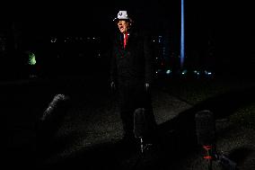 DC: President Trump Returns to White House after Army-Navy Football Game