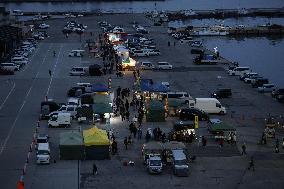 Aftermath of powerful earthquake in Aomori Pref.
