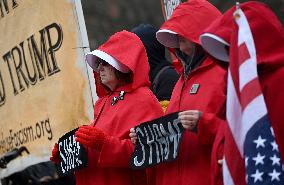 A “Trump Must Go” protest in Washington DC