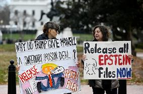 A “Trump Must Go” protest in Washington DC