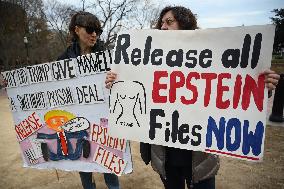 A “Trump Must Go” protest in Washington DC