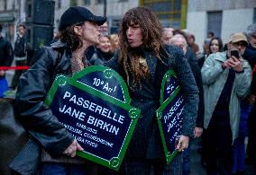 Inauguration of The Jane Birkin Footbridge - Paris