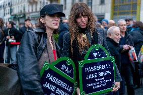 Inauguration of The Jane Birkin Footbridge - Paris