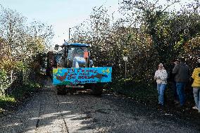 Farmers Protest Against Government's Health Policy on CND - France