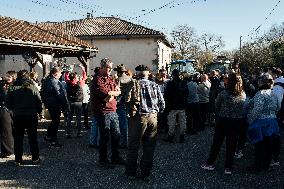 Farmers Protest Against Government's Health Policy on CND - France