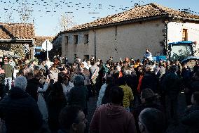 Farmers Protest Against Government's Health Policy on CND - France