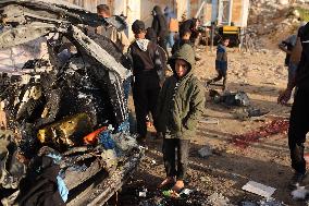 Israeli airstrike on Al-Rashid Street - Gaza City