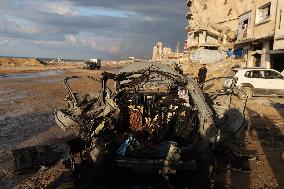 Israeli airstrike on Al-Rashid Street - Gaza City