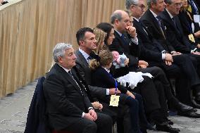 Pope Leo XIV At Audience With Jubilee of Italian Diplomacy Participants - Vatican