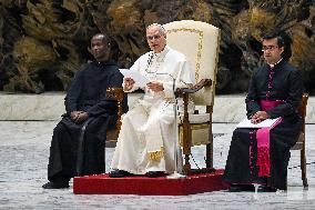 Pope Leo XIV At Audience With Jubilee of Italian Diplomacy Participants - Vatican