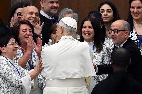 Pope Leo XIV At Audience With Jubilee of Italian Diplomacy Participants - Vatican