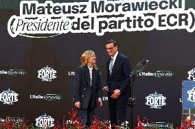 Giorgia Meloni And Daughter At Last Day of Atreyu 2025 - Rome