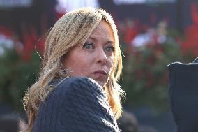 Giorgia Meloni And Daughter At Last Day of Atreyu 2025 - Rome