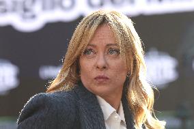 Giorgia Meloni And Daughter At Last Day of Atreyu 2025 - Rome