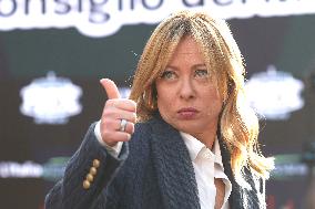 Giorgia Meloni And Daughter At Last Day of Atreyu 2025 - Rome