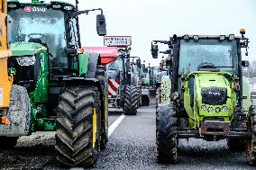 Farmers Protest And Blockade On Highway A64 - France