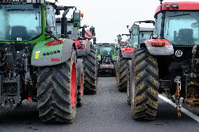 Farmers Protest And Blockade On Highway A64 - France