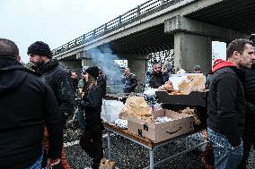 Farmers Protest And Blockade On Highway A64 - France