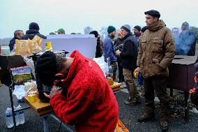 Farmers Protest And Blockade On Highway A64 - France