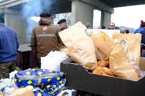 Farmers Protest And Blockade On Highway A64 - France