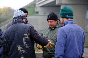 Farmers Protest And Blockade On Highway A64 - France