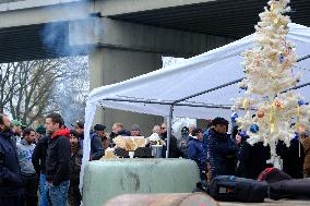 Farmers Protest And Blockade On Highway A64 - France