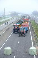 Farmers Protest And Blockade On Highway A64 - France