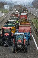 Farmers Protest And Blockade On Highway A64 - France
