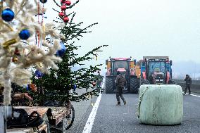 Farmers Protest And Blockade On Highway A64 - France