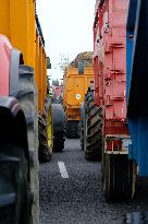Farmers Protest And Blockade On Highway A64 - France