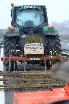 Farmers Protest And Blockade On Highway A64 - France