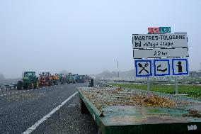 Farmers Protest And Blockade On Highway A64 - France