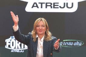 Giorgia Meloni And Daughter At Last Day of Atreyu 2025 - Rome