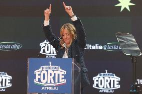 Giorgia Meloni And Daughter At Last Day of Atreyu 2025 - Rome