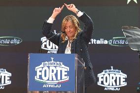 Giorgia Meloni And Daughter At Last Day of Atreyu 2025 - Rome