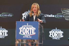 Giorgia Meloni And Daughter At Last Day of Atreyu 2025 - Rome