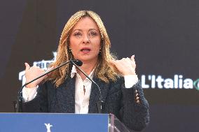 Giorgia Meloni And Daughter At Last Day of Atreyu 2025 - Rome