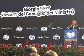 Giorgia Meloni And Daughter At Last Day of Atreyu 2025 - Rome