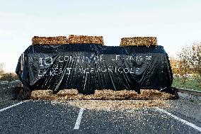 Farmers Protest And Block On Highway A64 - France
