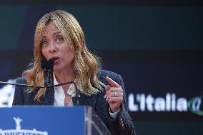 Giorgia Meloni And Daughter At Last Day of Atreyu 2025 - Rome