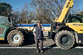 Farmers Protest And Block On Highway A64 - France