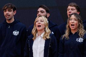 Giorgia Meloni At Last Day of Atreyu 2025 - Rome