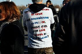 Farmers Protest And Block On Highway A64 - France