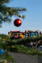 Farmers Protest And Block On Highway A64 - France