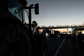 Farmers Protest And Block On Highway A64 - France