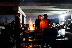 Farmers Protest And Block On Highway A64 - France