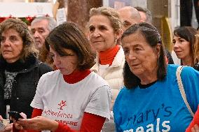 Infanta Elena Selling Sweets at the Mapfre Foundation's Christmas Market - Madrid
