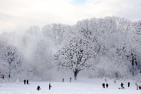 Snow During Winter Storm - NYC