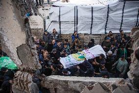 Funeral for Palestinians Killed - Gaza Airstrike